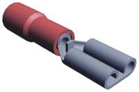 640917-1 TE Connectivity PIDG FASTON .187 Red Insulated Female Spade Connector, Receptacle, 4.75 x 0.51mm Tab Size, 0.3mm² to