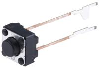 b3f-6020 Omron Black Plunger Tactile Switch, SPST 50 mA @ 24 V dc 1.6mm Through Hole