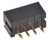 df3-4p-2dsa01 Hirose DF3 Series Straight Through Hole PCB Header, 4 Contact(s), 2 mm Pitch, 1 Row, Shrouded