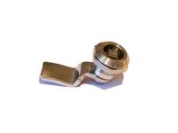 517-871 RS PRO Silver Stainless Steel Camlock, 32mm Panel-to-Tongue, 20.1 x 22.5mm Cutout, Key Unlock
