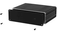 195-1527 RS PRO Black Aluminium Instrument Case, 80 x 169.8 x 53.8mm