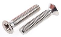 158-3764 RS PRO Pozi M6 Countersunk A4 316 Stainless Steel Machine Screws DIN 965 x 30.0mm