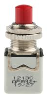 1213c-red APEM Push Button Switch, Momentary, Panel Mount, 12.2mm Cutout, SPST, 250V ac