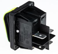 b4mask48n1v0000 Molveno Illuminated DPST, On-Off Rocker Switch Panel Mount