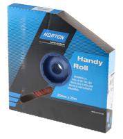 63642531823 Norton P60 Grit Medium Sandpaper Roll, 25m x 25mm