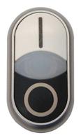 m22-ddl-ws-x1-x0 Eaton M22 Series, Black, White Push Button, Momentary, 23mm Cutout