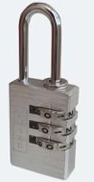 196-3964 RS PRO Combination Aluminium Combination Padlock, 3mm Shackle, 23mm Body