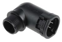 alwd-m207 PMA 90° Elbow, Conduit Fitting, 20mm Nominal Size, M20, PA 6, Black IP66 rating