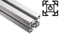 xcbm-1x44 FlexLink Silver Aluminium Profile Strut, 44 x 44 mm, 11mm Groove, 1000mm Length, Series XC