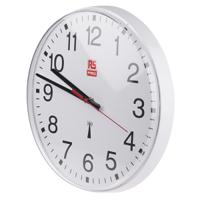 811-1824 RS PRO White Radio Controlled Analog Wall Clock, 300mm Diameter