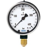 9930906 WIKA G 1/4 Analogue Pressure Gauge 10bar Bottom Entry 63mm Outside Diameter