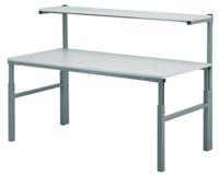 909-7101 RS PRO TPH918 ESD Workbench, 300kg Max Load, Adjustable Height, 650 → 900 mm, 1080 → 1550 mm x 1800mm x