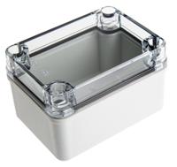 pc-b-65-t-enclosure Fibox Piccolo Series Grey Polycarbonate Enclosure, IP66, IP67, Transparent Lid, 110 x 80 x 65mm
