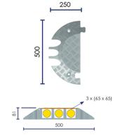 cpe1071 Viso 250mm Black Cable Cover in Rubber, 65mm Inside dia.