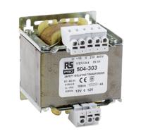 504-303 RS PRO 100VA 1 Output Chassis Mounting Transformer, 12V ac, IEC 61558-2-6