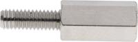 606-686 RS PRO Standoff, M3 x M3 Thread, 10mm Body, Brass, Male/Female, 8mm Stud