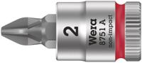 05003350001 Wera 1/4 in Drive Bit Socket, Phillips Bit, PH1, 100 mm Overall Length