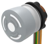 84-68400040 EAO Series 84 Series Grey Twist Release Push Button, 22mm Cutout, IP65