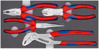00-20-01-v17 Knipex 4-Piece Plier Set, Flat, Straight Tip, 335 mm Overall