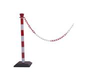 174-5923 RS PRO Red & White ABS Barrier Post, 2m, Red, White Tape