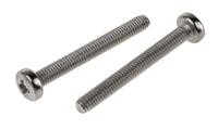 914-1501 RS PRO Pozi M4 Pan A2 304 Stainless Steel Machine Screws DIN 7985 x 35.0mm