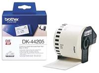 dk44205 Brother White Black Print Label Roll, 62mm Width, 1 Roll Qty