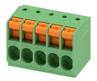 1017524 Phoenix Contact TDPT 4/ 5-SP-6.35-ZB Series PCB Terminal Block, 5-Contact, 6.35mm Pitch, Through Hole Mount, 1-Row,