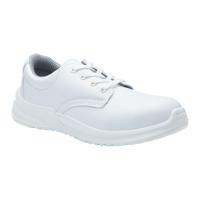 300-04 Orbit International Unisex White Steel Toe Capped Safety Shoes, UK 4, EU 37