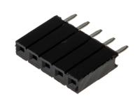 251-8200 RS PRO Straight Through Hole Mount PCB Socket, 5-Contact, 1-Row, 2.54mm Pitch, Solder Termination