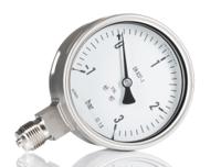 192-6295 RS PRO G 1/2 Analogue Pressure Gauge 3bar Bottom Entry 100mm Outside Diameter, UKAS