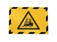 4944130 Durable DURAFRAME® SECURITY Black/Yellow A4 Smooth and rigid Information Frame, 375mm Height, 236mm Width