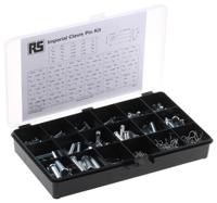 279-492 352 piece Bright Zinc Plated Steel Imperial Clevis Pin Kit, 3/8in, 1-1/2in