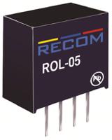 rol-0512s Recom ROL DC-DC Converter, 12V dc/ 42mA Output, 4.5 → 5.5 V dc Input, 0.5W, Through Hole, +85°C Max Temp -40°C