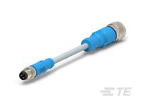 t4052127004-002 TE Connectivity Male/Female 4 way M8 to 4 way M12 Sensor Actuator Cable, 1000 mm