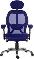 221-6338 RS PRO Blue Fabric Executive Chair, 150kg Weight Capacity