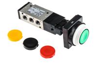 vzm550-01-33 SMC Push Button 5/2 Pneumatic Manual Control Valve VZM500 Series, Rc 1/8, 1/8in, III B
