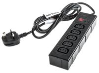 pxd303050011 Bulgin IEC C13 5 Gang Power Distribution Unit, 2m Cable, 10A, 250 V ac
