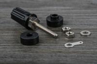 423-201 RS PRO 16A, Black Binding Post With Brass Contacts and Nickel Plated