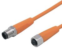 evt044 ifm electronic Female 4 way M12 to Male 4 way M12 Sensor Actuator Cable, 5m