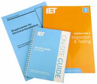 iet18bundle1 Inspection & Testing Guidance Note 3 8th Ed, On Site Guide 18th Ed, Requirements for Electrical Installations 18th Ed