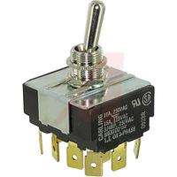 il251-73 Carling Technologies Toggle Switch, Panel Mount, On-On, 4PDT, Tab Terminal, 250V ac