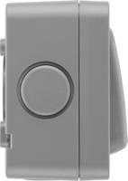wp42-02 BG Electrical Grey Outdoor Light Switch, 2 Way, 2 Gang, Storm