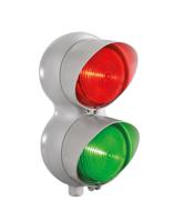 265-5872 RS PRO Green, Red Traffic Light LED Beacon, 2 Lights, 120 → 240 V ac, Surface Mount