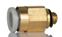 kq2h06-m6a SMC KQ2 Series Straight Threaded Adaptor, M6 Male to Push In 6 mm, Threaded-to-Tube Connection Style