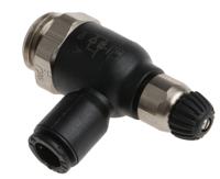 7060-06-13 Legris 7060 Series Threaded Exhaust Regulator, G 1/4 Male Inlet Port x 6mm Tube Outlet Port