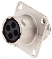 ut00104sh6 Souriau Sunbank by Eaton, UTO 4 Way Wall Mount MIL Spec Circular Connector Receptacle, Socket Contacts,Shell Size 10,