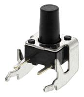 skhhlqa010 Alps Alpine Black Stem Tactile Switch, SPST 50 mA @ 12 V dc 8.35mm Surface Mount