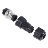 1838275-4 TE Connectivity Circular Connector, 8 Contacts, Cable, M12 Connector, Plug, Male, IP67, M12 Series