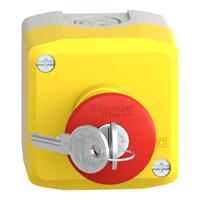 xalk188f Schneider Electric Harmony XALK Series Key Release Emergency Stop Push Button, Surface Mount, 22mm Cutout, 2NC, IP66,
