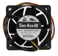 9gv0648p1h031 Sanyo Denki San Ace 9GV Series Axial Fan, 48 V dc, DC Operation, 129m³/h, 24W, 500mA Max, 60 x 60 x 38mm